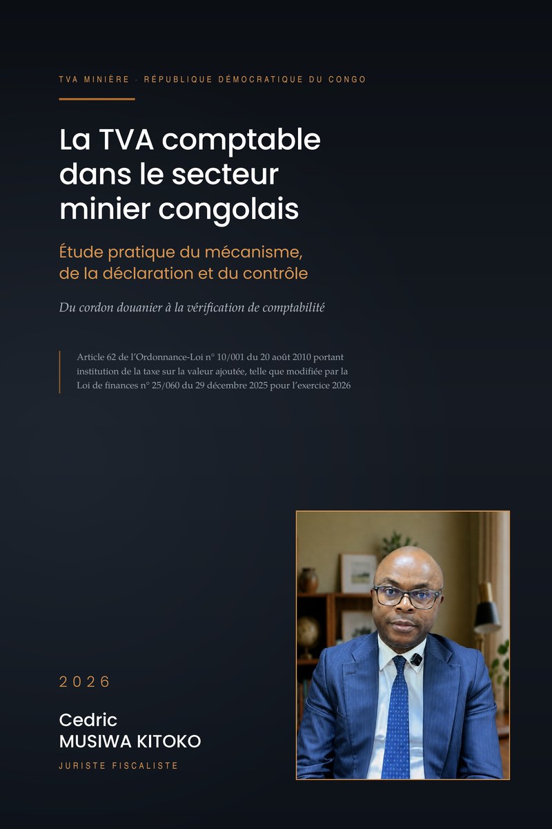 Couverture du livre « La TVA comptable dans le secteur minier congolais » par Cédric Musiwa Kitoko